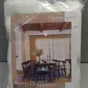 Natural Pinch Pleated Linen Curtains 84 Inch Length 2 Panels for Living Room Bedroom Textured Cream Ivory Birch Semi Sheer Boho Neutral Back Tab Pinch Pleat Hooks Rings Window Curtain 84 Inches Long