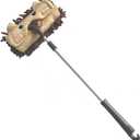 Mini Microfiber Chenille Cartoon Flat Dust Mop for Children,Detachable,360 Degree Rotation, Extension-Type (Brown)