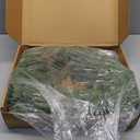 MISSPIN Christmas Garland with Lights, Real Touch Winter Pine Garland, Green Artificial Greenery Garland for Table, Mantle, Wall, Indoor, Outdoor Christmas Decorations (9FT)