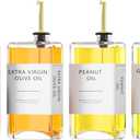 Kitchen Cooking Oil Dispenser Set, Olive Oil & Vinegar Bottles, Soy Sauce Dispenser - 4 Pieces, Gold, Elegant Book Design, Durable, Leak-Proof, Easy-Pour Spouts, Perfect for Kitchen, Dining Table