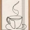 Coffee Wire Linen Art 11x14in