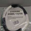 Road Comforts Leather Steering Wheel Cover - Made with PVC Leather - Anti-Slip, Universal Fit 14 1/2 inches to 15 inches - Milky White