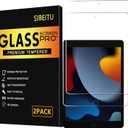 SIBEITU 2 Pack Screen Protector for iPad 9th Generation 2021, iPad 10.2 Inch HD Clear 9H Hardness Tempered Glass Film Compatible with iPad 8th 7th Generation 2020/2019, Scratch Resistent