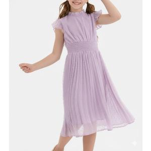PATPAT Girls Casual Ruffle Sleeves Dresses A-line Elegant Midi Party Dress 12/13 Years