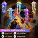 Jellyfish Decor, 10 Pcs Jellyfish Lanterns - Hanging Jelly Fish Decoration for Mermaid Theme Party & Under The Sea Party Decorations, Birthday Gift Supplies for Women Girls Baby (5 Colors)