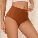 AIVEITE Womens Underwear Full Coverage No Show High Waisted Seamless Ladies Panties 6 Pack (M)