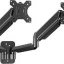 MOUNTUP Dual Monitor Wall Mount for 2 Max 32 Inch Computer Screen, Fully Adjustable Gas Spring Double Monitor Arm, Wall Mounted Monitor Holder Support 4.4-19.8lbs Display, VESA Bracket 75x75, 100x100 (Black)