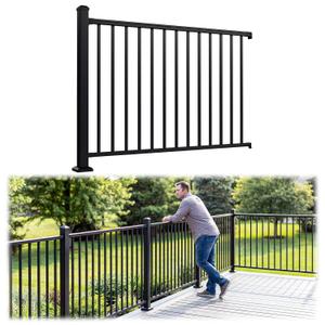 Egadis 1 Pack 42 in x 5 ft Modular Aluminum Porch and Deck Railing Kit