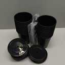 Domensi 20 Pcs Soccer Party Favor Cups Bulk 16oz Soccer Cups Reusable Plastic Tumbler with Lid and Straw for Team Coach Friend Fan Men Women Gifts Party Favor Decoration Supplies (Black/White)