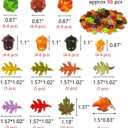HappyFiller Fall Vase Filler Decorative Acrylic Pumpkins Squirrel Acorns Leaves Gems 15 Styles 88 PCS for Party Table Scatters,Harvest Thanksgiving Craft,Sensory Bin Fillers,Home Decor