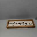 Farmlyn Creek Wooden Family Sign 17" x 6", Rustic Hanging Farmhouse Wall Decor for Home
