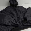 HENNCHEE Heated Blanket Battery Operated with Removable Hooded 70" x 42" Portable Heated Blanket with 16000mAh Battery Pack 5 Heating Zones Waterproof Heated Poncho for Home, Outdoors, Camping, Black