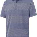 M MAELREG Mens Polo Shirts Short Sleeve Dry Fit Jacquard Performance Moisture Wicking Casual Pocket Golf Shirts for Men, S