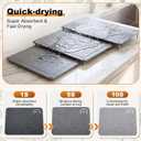 3 Tiers 24"x16" & 20"x16" &16"x12" Large Nesting Stone Dish Drying Mats for Kitchen Counter Absorbent Quick Dry Diatomaceous Earth Mat with Non-slip Feet for Pot Dishes Tableware (Dark Gray), 