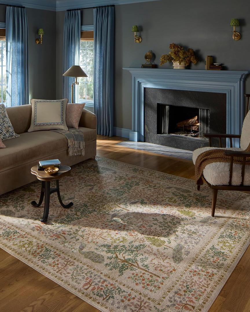 Loloi Rifle Paper Co. Canopy Collection CNP-05 Ivory 6'-0" x 9'-0" Area Rug