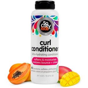 SoCozy Curl Conditioner | For Kids Hair | Softens, Restores Bounce and Shine | No Parabens, Sulfates, Synthetic Colors or Dyes, Sweet-Crème, 10.5 Fl Oz