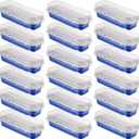 Yardwe Blue Aluminum Foil Mini Loaf Pans with Lids, 20 Pieces