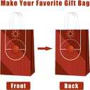 16 PCS Basketball Gift Bags with Handles for Basketball Birthday Party Supplies, Basketball Party Favor Bags Candy Treats Bags, Basketball Goodie Bags for Kids Boys Girls