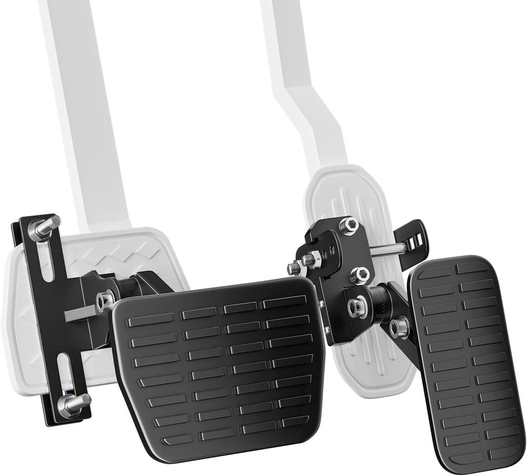 Gas and Brake Pedal Extenders for Short Drivers - Adjustable Length & Angle, Anti-Slip Metal Construction, Compatible with Cars, Go Karts & Ride-On Toys, Easy Installation & Universal Fit
