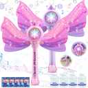 Bubble Wands for Kids Toys for 3 4 5 6 Years Old Girls: Light Up Bubble Wand Toys for 4 Year Old Little Girl Toy Age 4-5 Outdoor Toys Gifts for Girls 4-6
