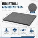 Hoolerry Oil Absorbent Pads Weight Dimpled Pad Garage Accessories Water Absorbent Mat Oil Spill Mat for Absorbing Protecting Home Garage Basement(15 x 19.7 Inch,Gray,100 Pcs)