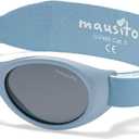 Mausito BABY sunglasses 0-24 months | Flexible BPA-Free infant sunglasses with adjustable strap | 100% UV Protection Sunnies (Summer Song Blue)