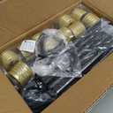 2 Pack Outdoor Christmas Decorations - Jumbo Xmas String Lights or Pathway Markers - Large Multicolored Bulbs Hanging Lights Waterproof Lawn Decoration for Holiday Home Tree Roof Yard Garden