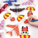 28 Pack Valentines Day Gifts for Kids, Foam Airplanes Party Favor Set with Valentines Greeting Cards for Kids, Valentine's Day School Prize Party Favor, Classroom Exchange Gift Set