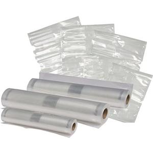 Nesco VS-07V Vacuum Sealer Bag Variety Pack, Bag/Roll Combo, Clear
