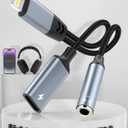 Lightning to 3.5mm Headphone Jack Adapter Apple MFi Certified 2 in 1 iPhone Aux Audio & Charge Adapter, Phone Headphone Adapter Support Music+Charge+Mic+Control Compatible with iPhone 14 13 12 11 (Black)