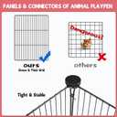20 Panels Small Animal Playpen, 48" x 24" x 16" Pet Playpen with Waterproof Mat, C&C Cage for Guinea Pigs, Rabbit/Bunny/Baby Chicken Cage,Bunny/Puppy/Chicken Pen Indoor Outdoor Portable Metal Fence