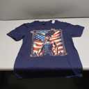 4th of July Patriotic Funny Abraham Lincoln July 4th USA T-Shirt for Women Kids Men, Navy Blue, Small Size