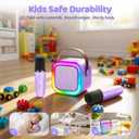 Mini Karaoke Machine for Kids, 2026 TOP Toys Birthday Gifts Ideas for Girls Ages 4, 5, 6, 7, 8, 9, 10, 12+ Years Old, Portable MP3 Player with 2 Wireless Mics for Family Home Party