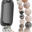 C&L Accessories Bracelets Compatible with Fitbit Inspire 2 Bands for Women Beaded Wristband Adjustable Gemstone Replacement Straps