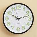 Glow in Dark Wall Clock, 12 Inch Luminous Shiny Large Garden Clock Silent Quartz Movement Waterproof Outdoor Clock Decoration Outside Clock