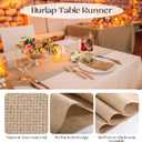 Oudain 12 Pack 12 x 108 Inch Burlap Table Runner with 6 Pack 54 x 108 Inch Plastic Table Cover Rustic Wedding Party Decoration Disposable Plastic Tablecloths for Wedding Graduation Birthday