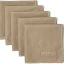 Sweat Absorbing Handkerchiefs - The Original Pocket-Sized Sweat Towels - Quick-Dry Microfiber Sweat Rags for Face, Hands, & Body - Men & Women - Gym, Sports, and Work (Tan: 5 Pack)