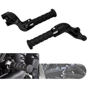 Motorcycle Rear Passenger Foot Pegs Footrest Mount Bracket Fit for Indian Scout 2015-2025 Scout Sixty 2016-2025 Bobber 2018-2025 (Gloss Black)