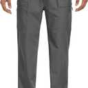 Men's Casual Cargo Pants Workout Sweatpants Joggers Stretch Hiking Drawstring Tactical Trousers (Gray, XXL)