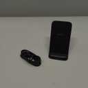 Amazon Basics 10W Qi Certified Wireless Charging Stand, for Phone 16/15/14/13/12/11/X, Samsung, and More, with USB Cable (No AC Adapter), Black