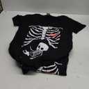 Skeleton Maternity Halloween Couple Matching Shirts Dad and Mom Costume Tee Shirts Pregnancy Tees X-ray T-Shirt (Men-Large/Women-Large, Black)