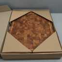 SHUMARU Teak Wood End-Grain Cutting Board  17x13x1.5 Butcher Block | Handmade in Bali - Silky-Smooth, Juice Groove, KnifeFriendly, Ergonomic Grips & NonSlip Feet