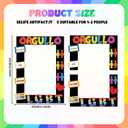 31.5 inches Gay Pride Party Photo Pooth Prop LGBT Rainbow Photo Props Love is Love LGBT Gay Party Rainbow Decorations for Pride Birthday Holiday Parties Photos Booth Frame Decorations