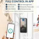 Keyless Entry Smart Deadbolt Lock Keypad Fingerprint Touchscreen & App Control, Smart Door Lock, Easy Install for Home/Office, Auto-Lock