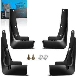 KEYOOG Front & Rear Mud Flaps Splash Guards Fit for 2020-2023 Toy-OTA Highlander, 4-Pc Mud Guards Splash Guard Black-It Doesn't Fit The Car with Side Skirts (Ground Kits) or Body Modifications