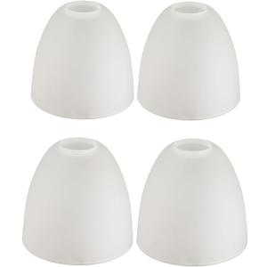 4 Pack Frosted Glass Shade, Bell Shaped Light Fixture Replacement Glass Lamp Globe or Cover with 1-5/8-Inch Fitter for Chandelier Wall Sconce Pendant Light G0109