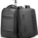 2-in-1 Detachable Carry On Rolling Backpack - Splits into Two Bags for Travel, 50L Wheeled Backpack with 17.3 Padded Laptop Sleeve, USB Charging Ports, TSA Lock, Waterproof Luggage Suitcase