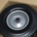 AR-PRO (2 Pack) 13x5.00-6 Flat Free Tire and Wheel Assembly, Solid Lawn Mower Front Tire with 3" Centered Hub, 3/4" Bearing extra 5/8"&1/2", Compatible with Riding Mowers & Garden Tractors (Silver)