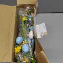 2 Set Easter Decorations Easter Artificial Flowers Berry Picks Stems and Vase Eggs Floral Berry Picks Branches Artificial Eggs Stems Vase Gifts for Bunny Table Centerpiece