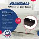 PVC Slide-On Door Bottom | Adjustable Plastic Weatherstrip Door Bottom with Drip Cap | 3 Feet (36-Inch) | for 1 3/4 Doors | Brown | Fits Gaps 3/8 to 7/8 | Made in The USA